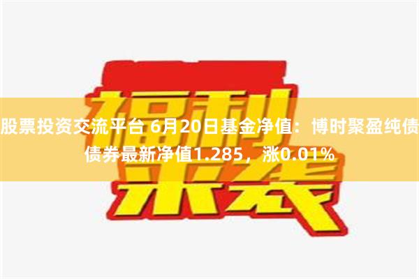 股票投资交流平台 6月20日基金净值：博时聚盈纯债债券最新净值1.285，涨0.01%