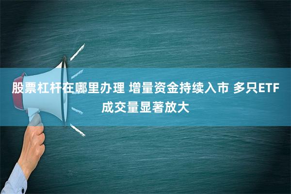 股票杠杆在哪里办理 增量资金持续入市 多只ETF成交量显著放大