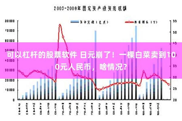 可以杠杆的股票软件 日元崩了！一棵白菜卖到100元人民币，啥情况？