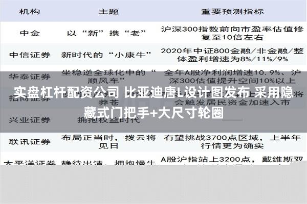 实盘杠杆配资公司 比亚迪唐L设计图发布 采用隐藏式门把手+大尺寸轮圈